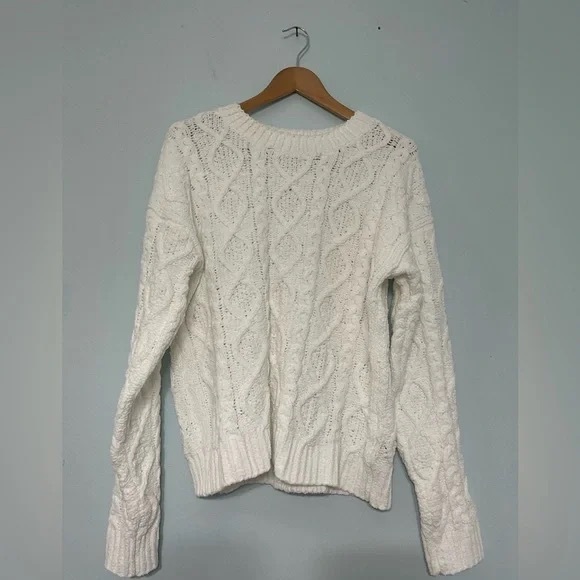 POL Cozy Cable Knit Sweater - Soft White - Picture 2 of 5